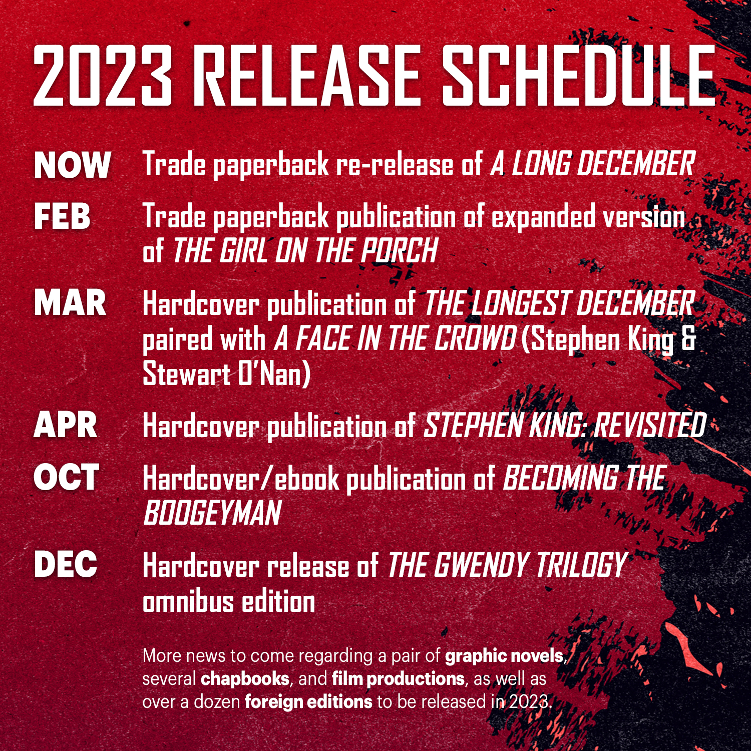 2023 Release Schedule